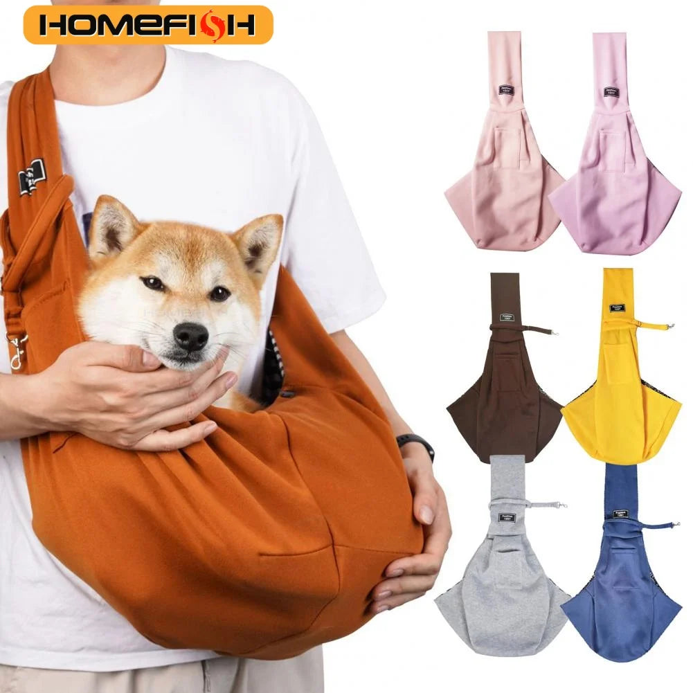 Adjustable Dog Sling Carrier – Breathable Crossbody Pet Bag Dog Sling Carrier Babs