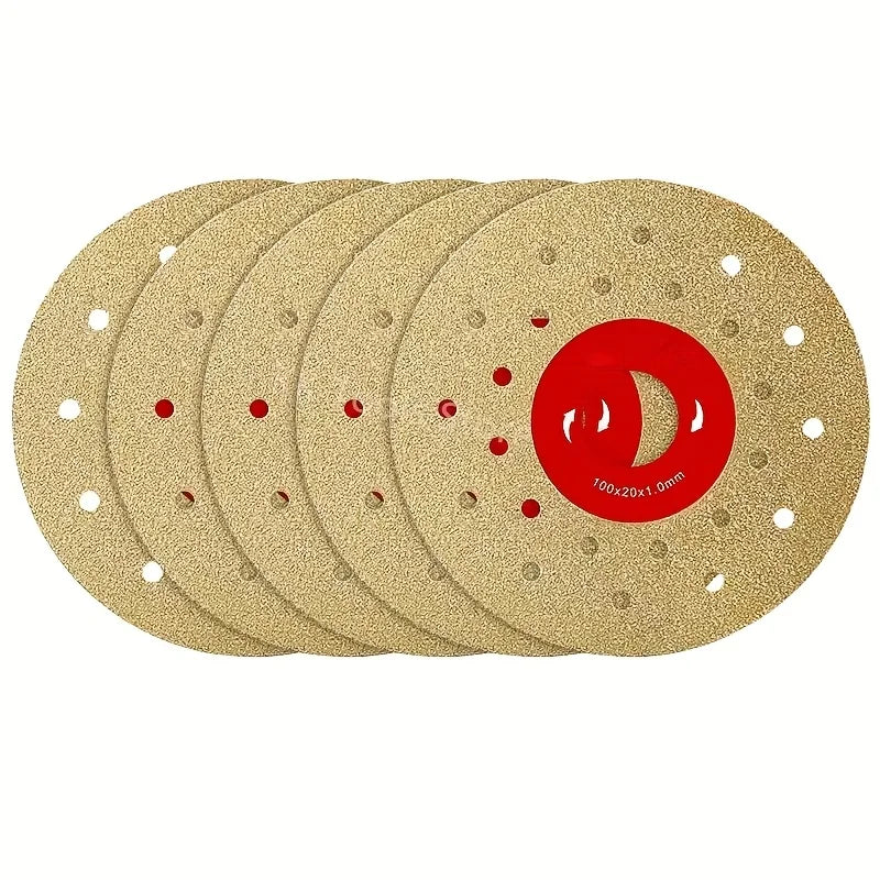 100mm Double-Sided Diamond Grinding Disc – Brazed Saw Blade Diamond Grinding Disc Babs 5Pcs