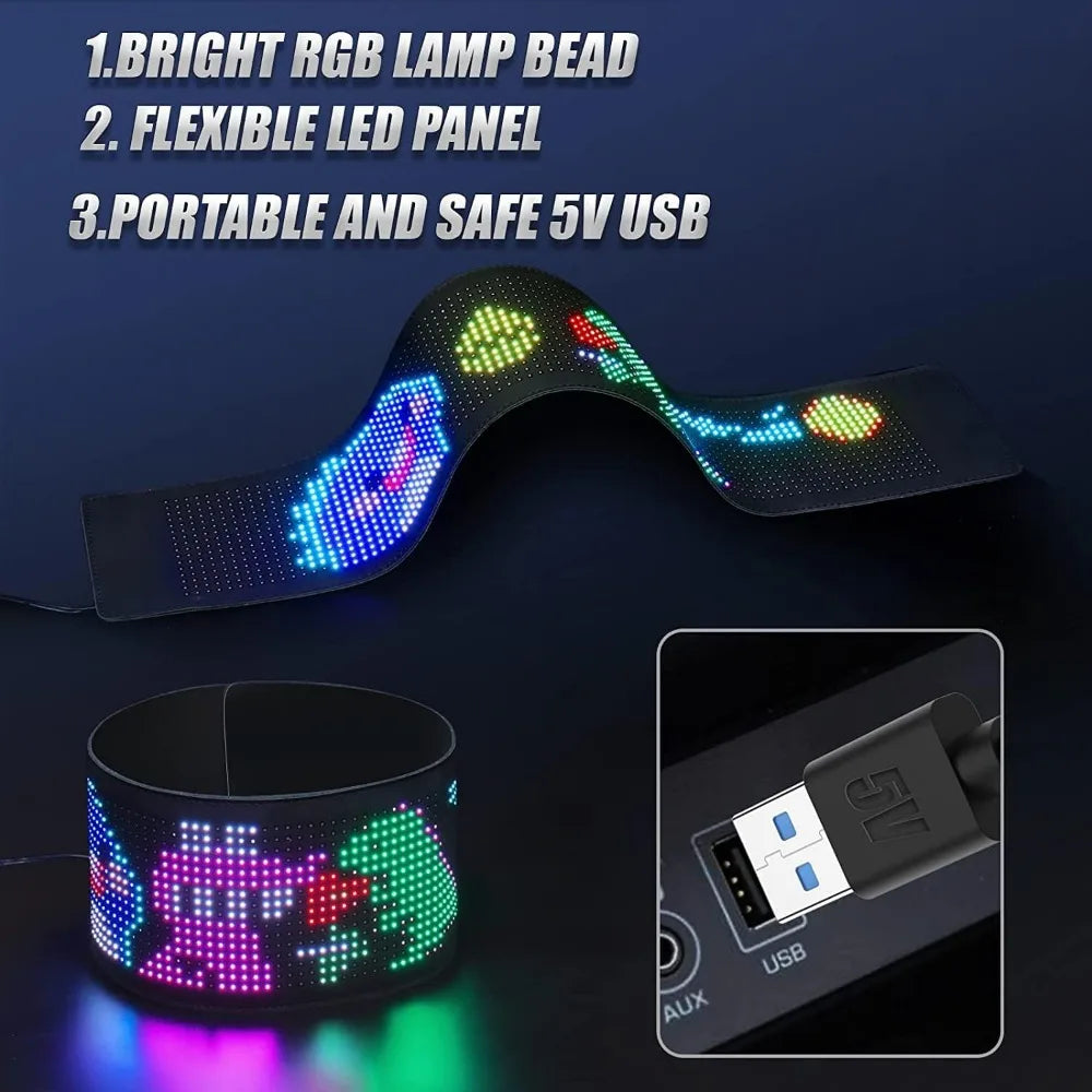 LED RGB Matrix Pixel Panel – Bluetooth App Scrolling Text Sign LED Pixel Sign Panel Babs