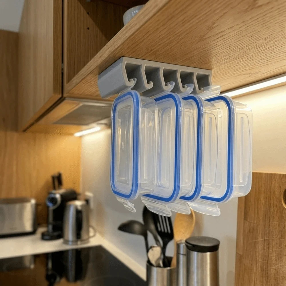 Wall-Mounted Lid Storage Rack – 5-Slot Mold-Resistant Organizer Lid Storage Rack Babs