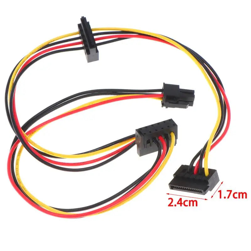 4-Pin to SATA Power Cable HDD SSD ATX Desktop PC Expansion SATA Power Cable Babs