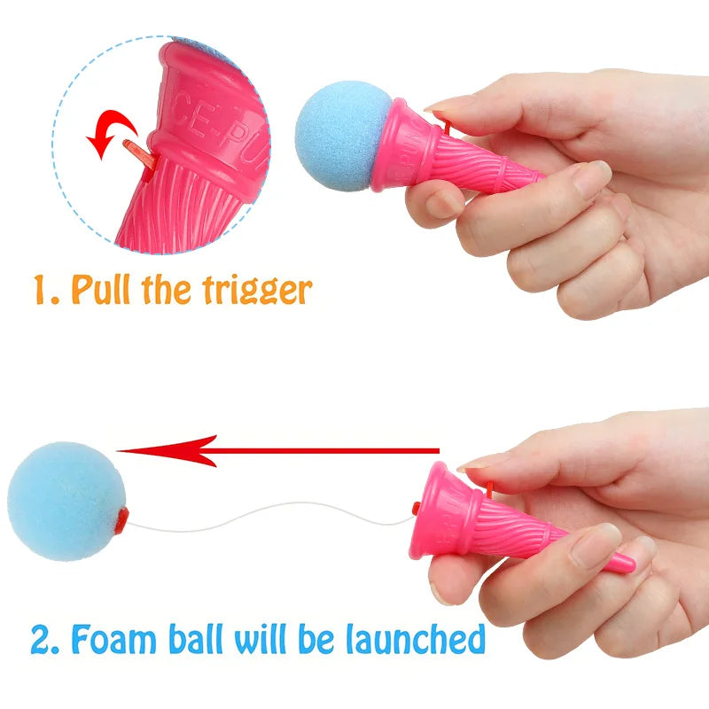 Mini Ice Cream Sponge Ball Launchers – Kids Party Favors 10/20 Pcs Kids Party Toy Babs