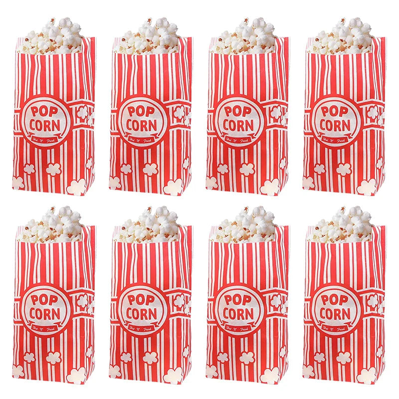 25Pcs Paper Popcorn Bags – Party Snack Treat Containers Party Treat Bags Babs