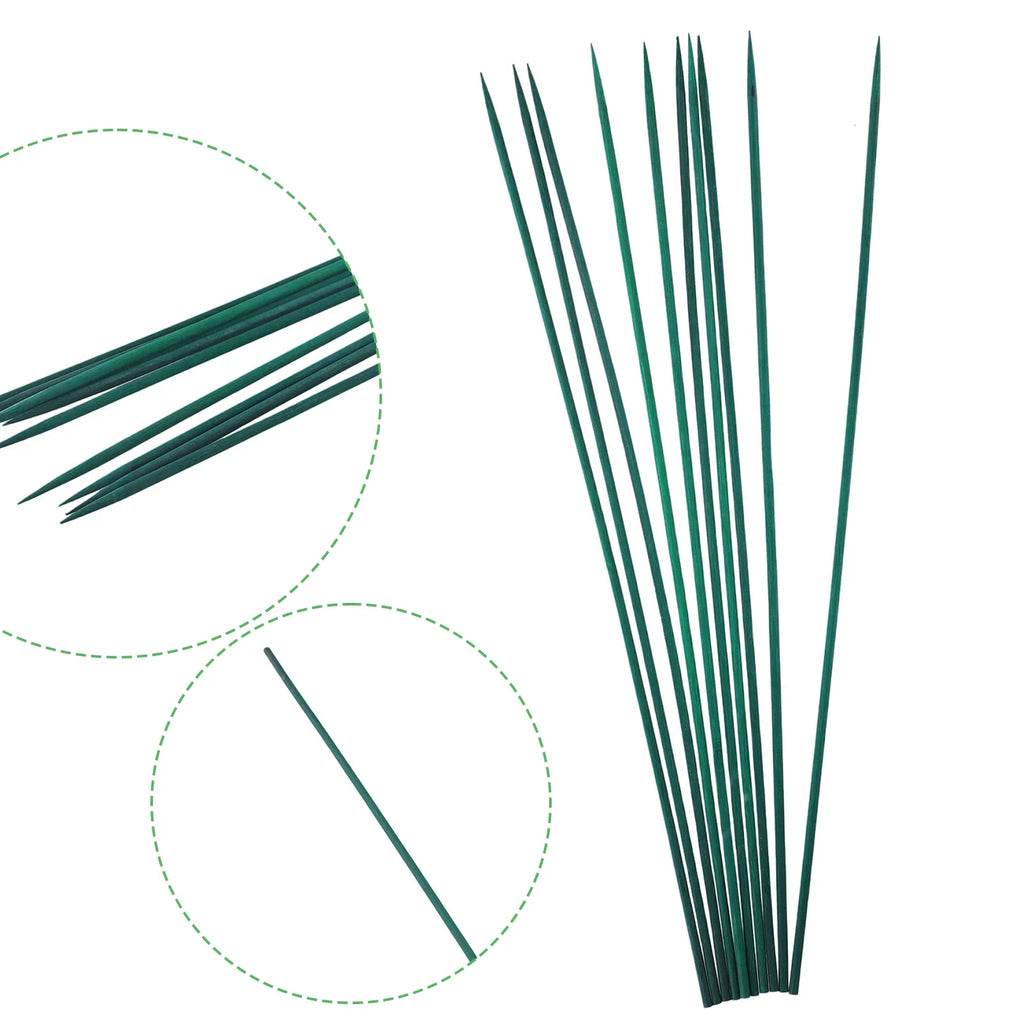 10pcs 40cm Green Plant Support Sticks – Garden & Floral Stakes Garden Plant Stakes Babs