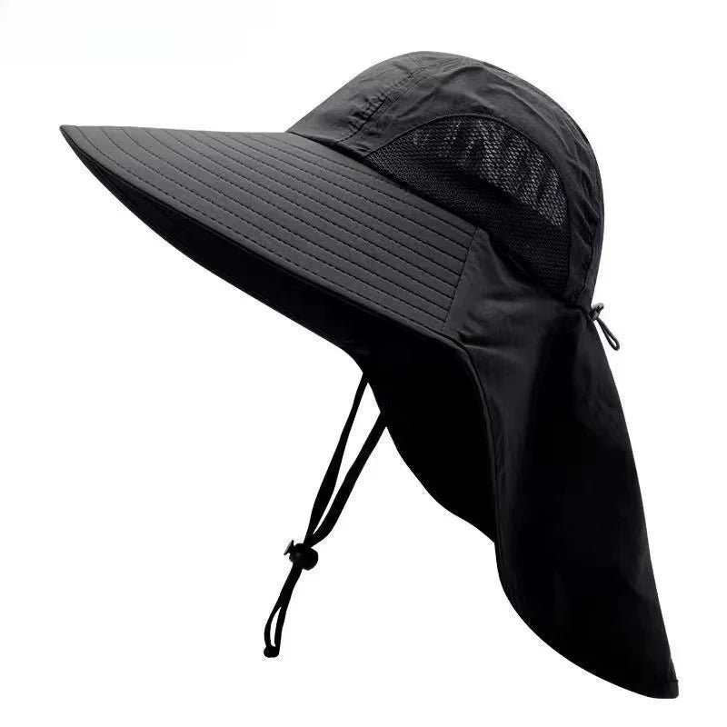 Waterproof Wide Brim Fisherman Sun Hat – UV Outdoor Protection Wide Brim Sun Hat Babs Black-1PC 1