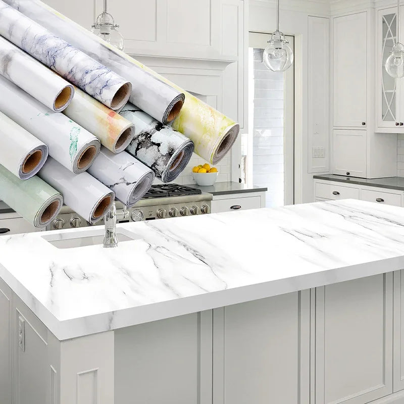 Marble Self-Adhesive Vinyl Wall Sticker – Waterproof Kitchen Decal Vinyl Wall Sticker Babs