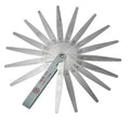 17-Blade Metric Feeler Gauge 0.02–1mm Thickness Gap Tool Feeler Gauge Set Babs Silver
