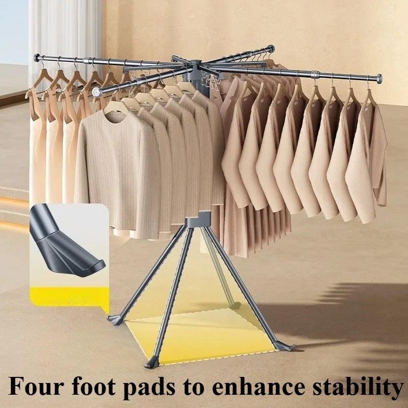 Retractable Folding Clothes Drying Rack – Floor Standing Hanger Clothes Drying Rack Babs