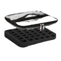 Clear PVC Makeup & Nail Polish Organizer Bag – 36 Grid Cosmetic Organizer Bag Babs Black 36 grid