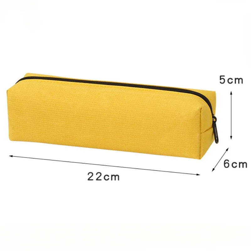 Canvas Pencil Case – Portable Solid Color Stationery Pouch Pencil Case Babs