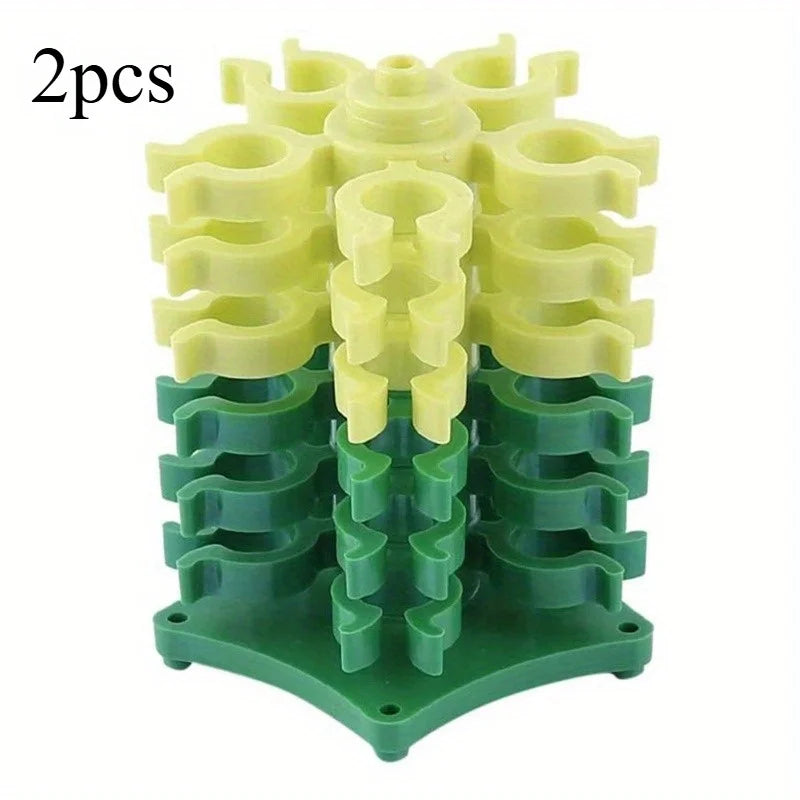 60-Spool Bobbin Tower Storage Stand with Holder Clamps Bobbin Storage Stand Babs 2pcs