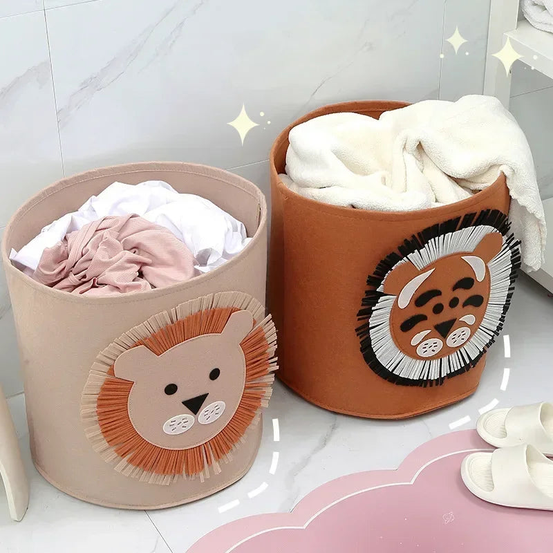 Foldable Cartoon Kids Felt Storage Basket & Toy Organizer Kids Storage Basket Babs