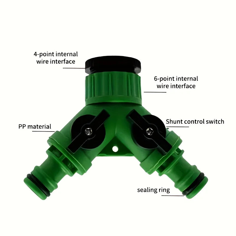 Y-Shape Garden Hose Splitter with Universal Joint Faucet Fitting Garden Hose Splitter Babs