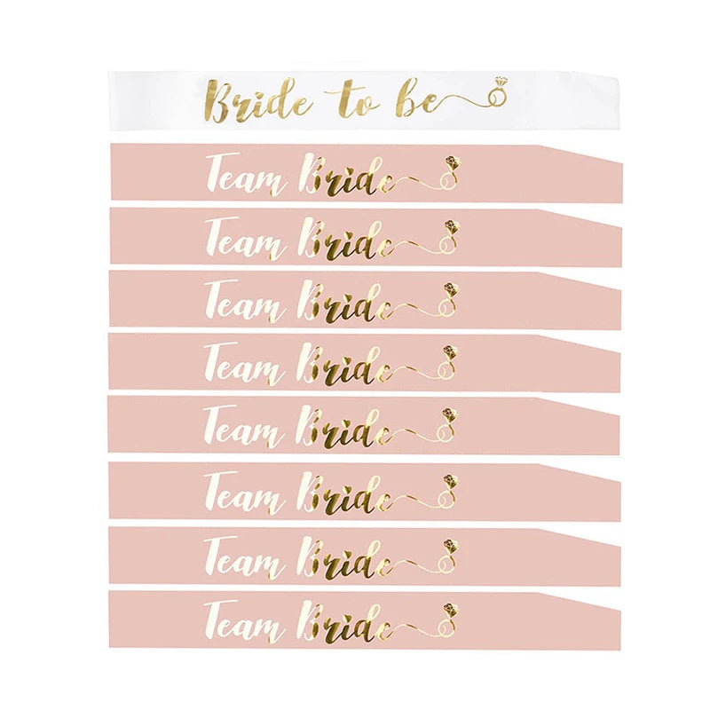 Bride To Be Satin Sash & Veil – Bachelorette Party Set Bridal Party Sash Set Babs