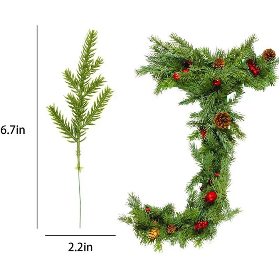 Artificial Pine Needle Branches 10/20pcs – Christmas Decor Artificial Pine Branches Babs