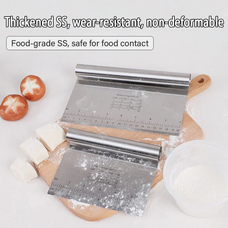 Stainless Steel Dough Scraper & Bread Cutter | Baking Tool Dough Scraper Tool Babs