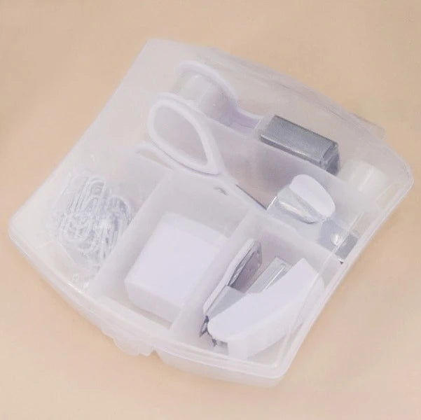 8-Piece Mini Stationery Gift Set – Stapler, Puncher & More Stationery Gift Set Babs WHITE