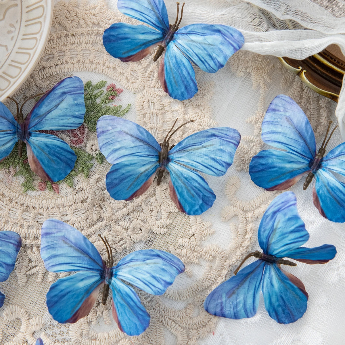 50/100 Pcs Artificial Fluorescent Butterflies for Home & Wedding Artificial Butterfly Decor Babs color 7 100 pcs