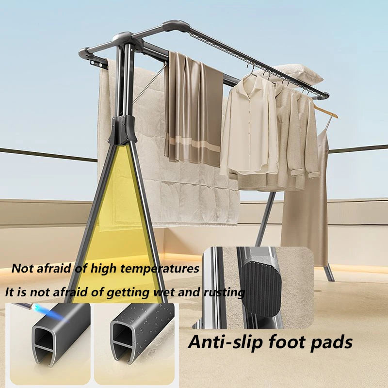 Large Folding Drying Rack – Space Aluminum Clothes Hanger Folding Drying Rack Babs