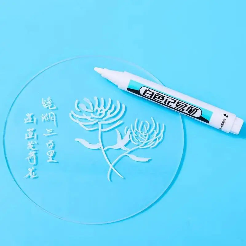 HUXUAN White Permanent Markers – 0.7/1.0/2.5mm, 3-Pc Set Permanent Marker Set Babs