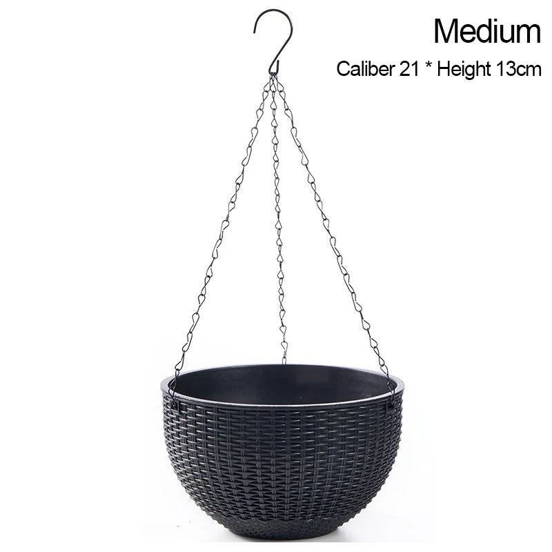 Macrame Hanging Plant Pot Hanger – Indoor & Outdoor Flowers Macrame Plant Hanger Babs Black-M