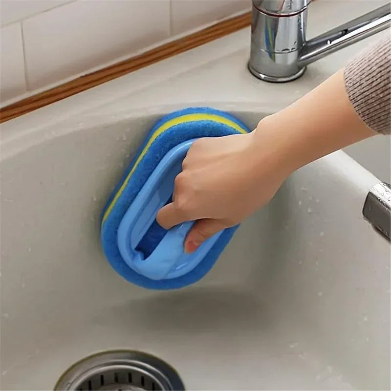 Sponge Scrub Brush with Handle – Bathtub, Tile & Kitchen Sponge Scrub Brush Babs