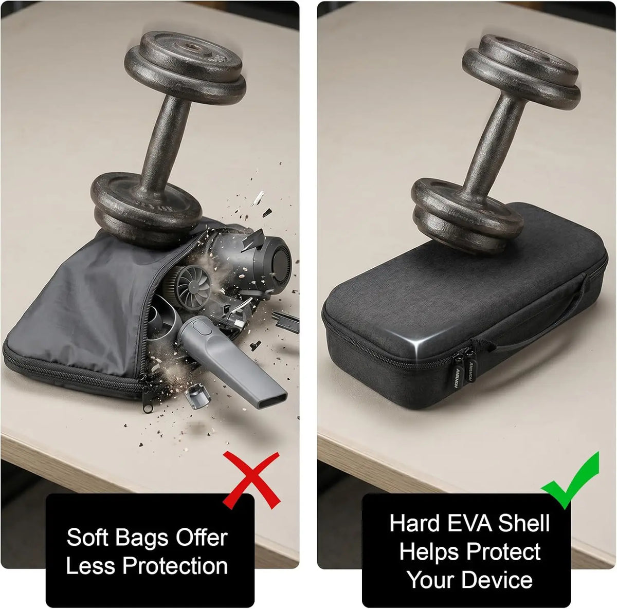 Hard EVA Case for HOTO Voice-Tank 4-in-1 Car Vacuum Organizer EVA Protective Case Babs