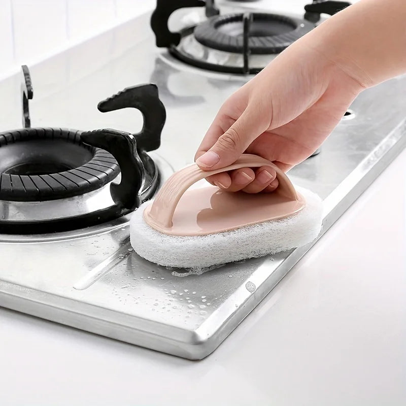 Magic Sponge Bathtub Brush with Handle | Bathroom Cleaner Sponge Cleaning Brush Babs