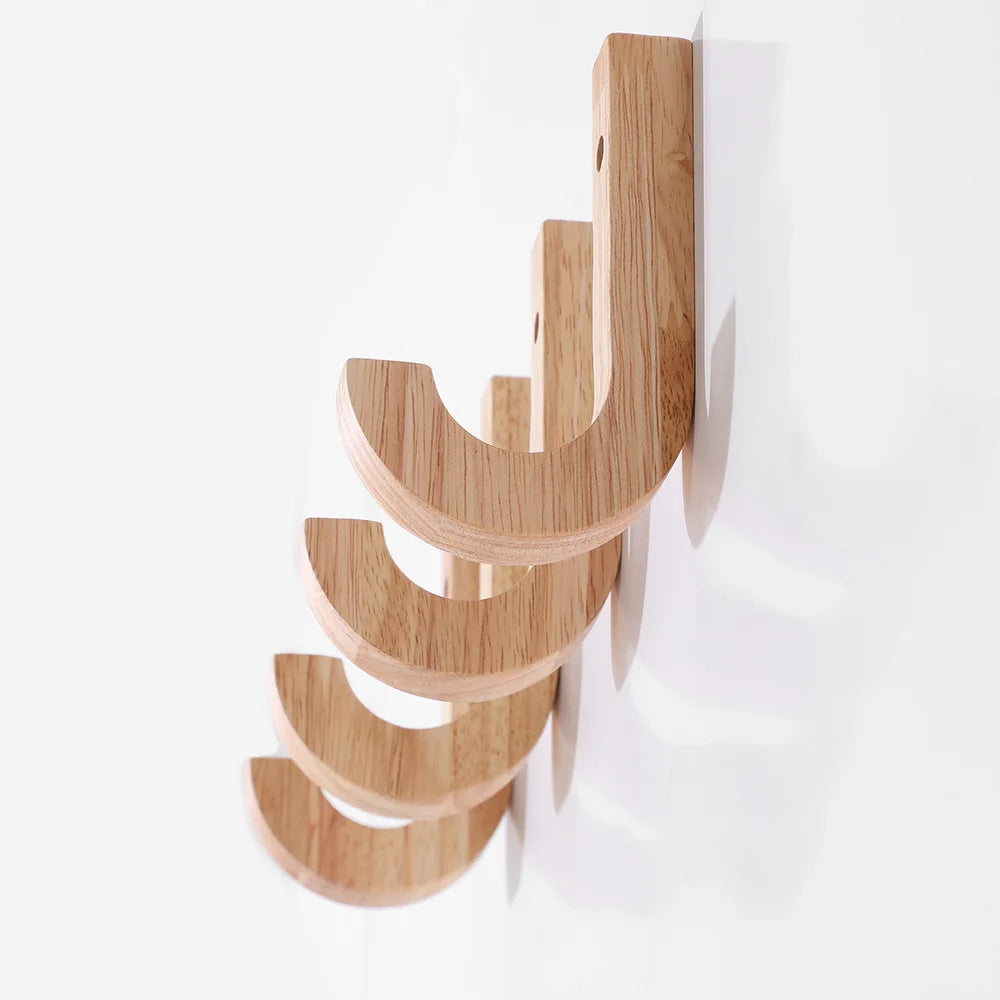 Wood J-Shape Wall Hook – Coat, Towel & Bag Hanger Organizer Wall Storage Hook Babs