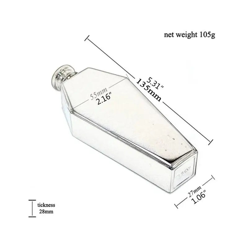 100ML Coffin Shape Mini Hip Flask – Stainless Steel Bar Gift Mini Hip Flask Babs