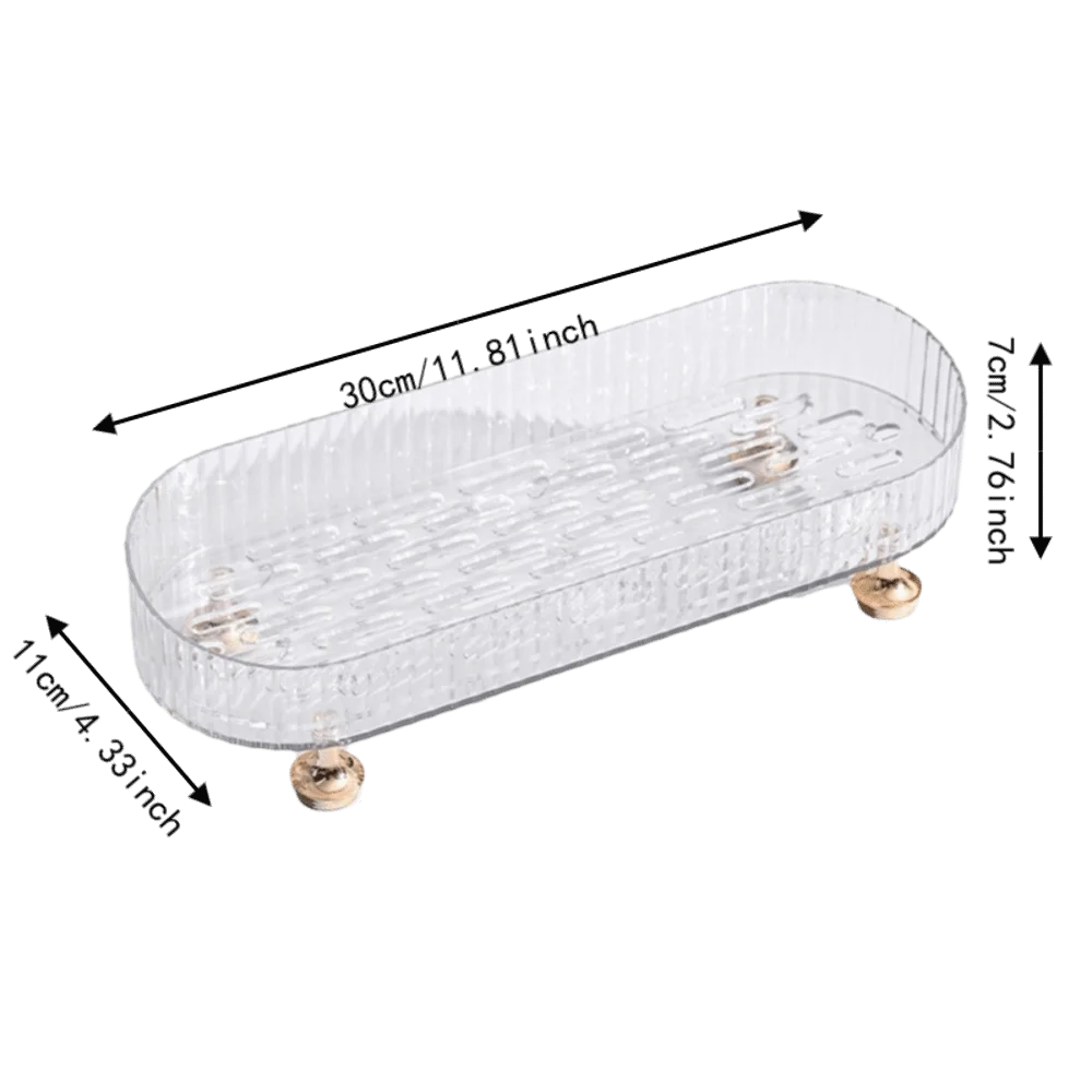 Bathroom Vanity Tray – Large Countertop Organizer Anti-Slip Vanity Organizer Tray Babs