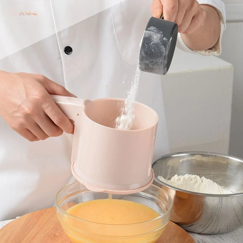 Manual Flour Sifter – Food-Grade PP Handheld Baking Tool Flour Sifter Babs