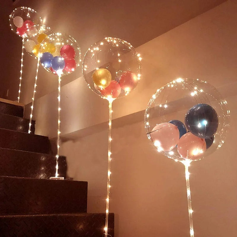 LED Bobo Balloon Column Stand Set – Wedding & Party Decor LED Balloon Decor Set Babs