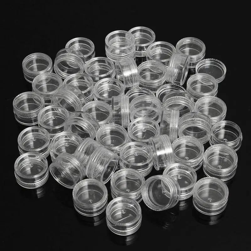 10pcs 5g Mini Clear Cosmetic Jars for Balm, Nail Art & Samples Cosmetic Sample Jars Babs