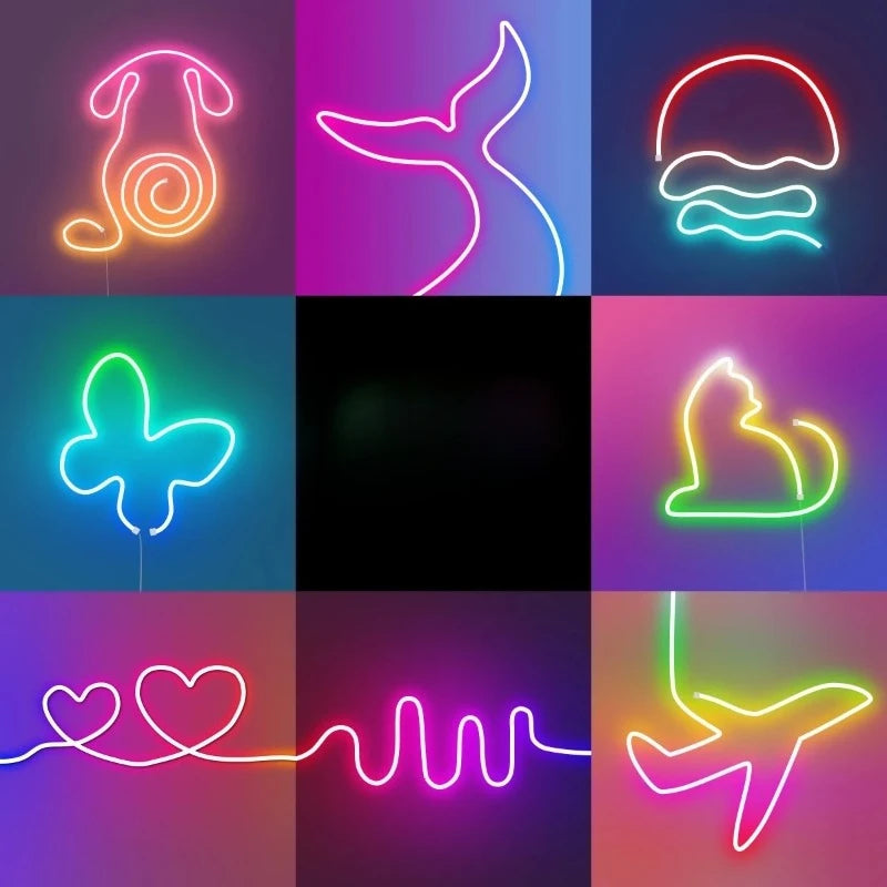 RGBIC Neon LED Strip Light Bluetooth App Control USB – RTONTR LED Strip Light Babs