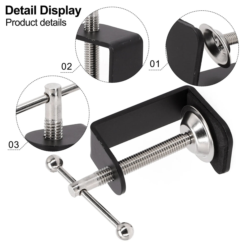 C-Shape Stainless Steel Table Mount Clamp – DIY & Mic Stand Table Mount Clamp Babs