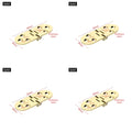 4pcs Zinc Alloy Folding Cabinet & Table Hinges – 180° Flip Folding Cabinet Hinges Babs Gold 4pcs
