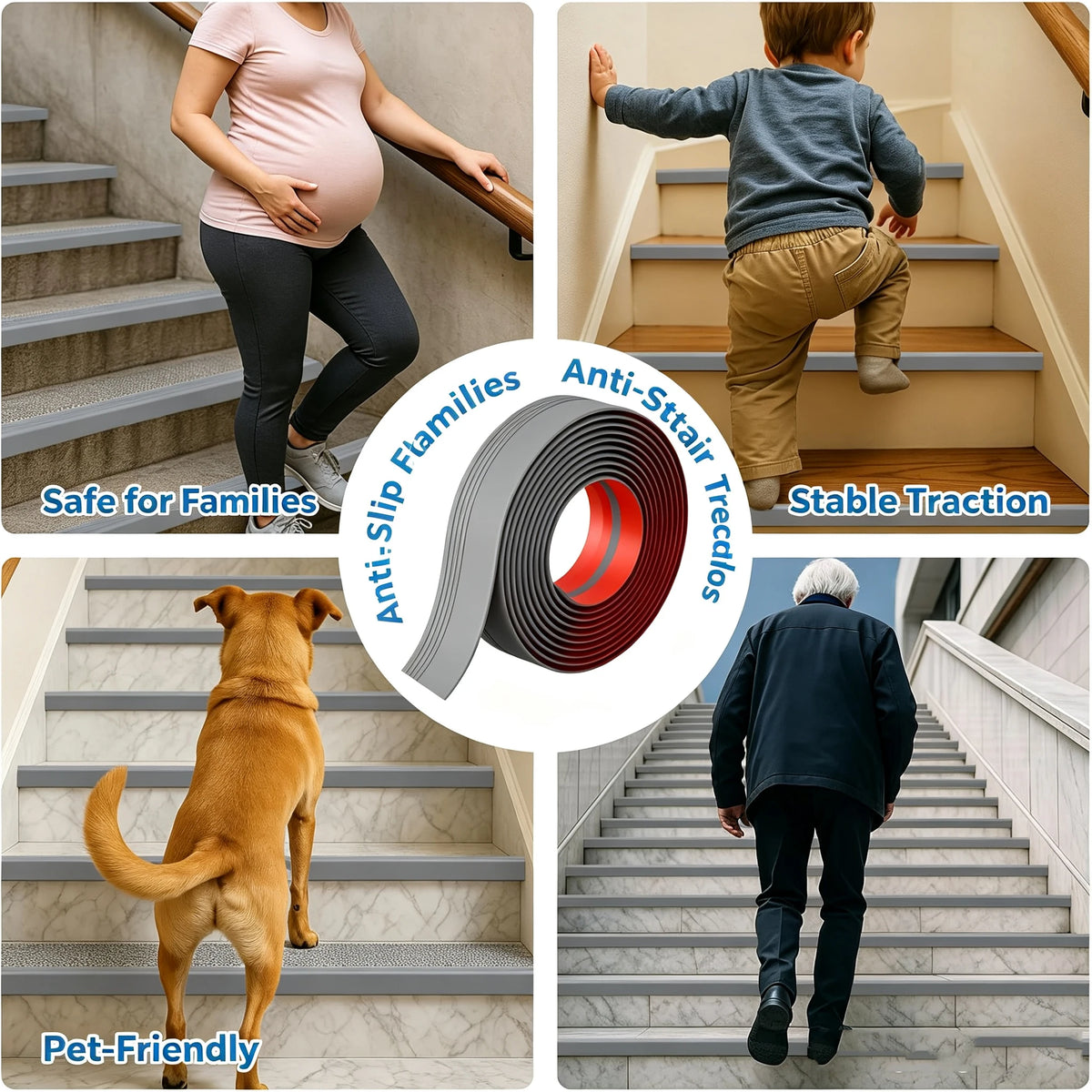 PVC Stair Edge Protector Strip – Self-Adhesive Safety Trim Edge Protector Strip Babs