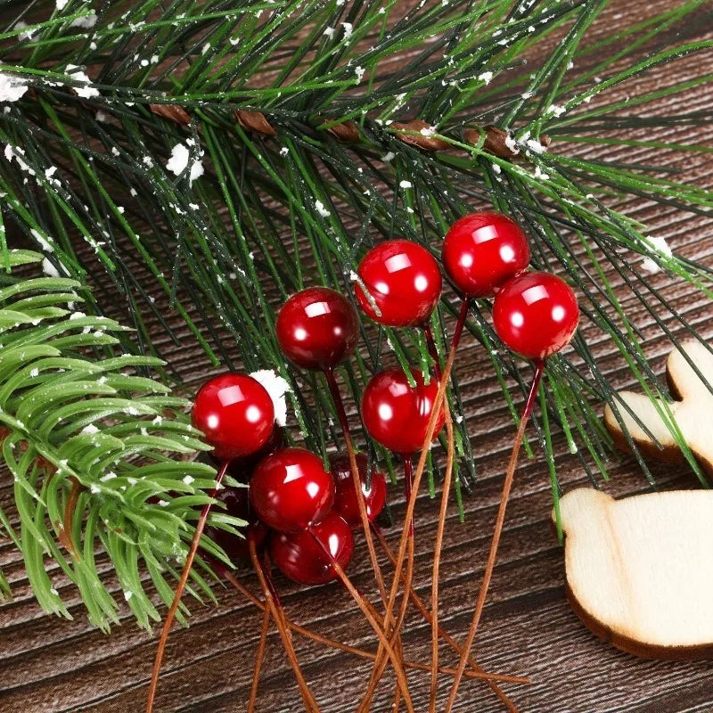 Artificial Holly Berry Stems for Christmas Wreaths & Crafts 50/100Pc Christmas Craft Stems Babs