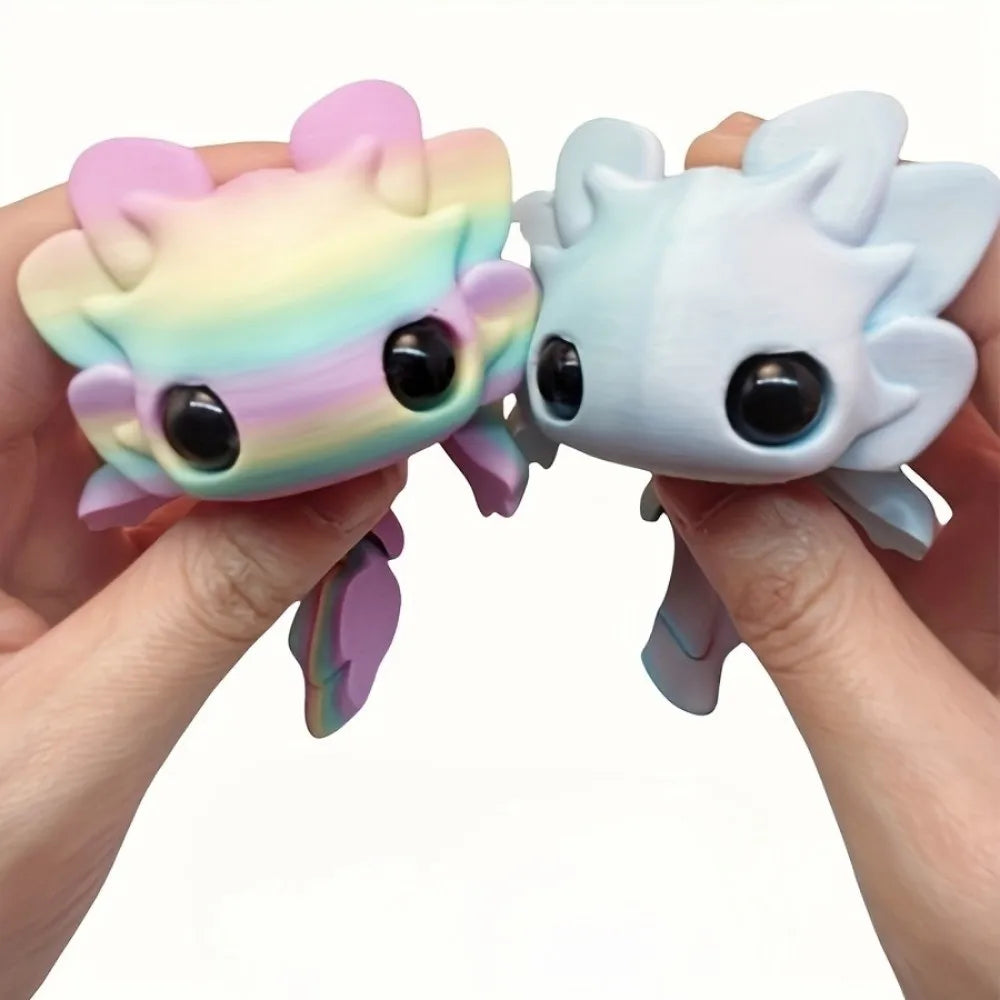 8-Pack 3D Printed Salamander Figurines with Flexible Joints Collectible Figurine Set Babs
