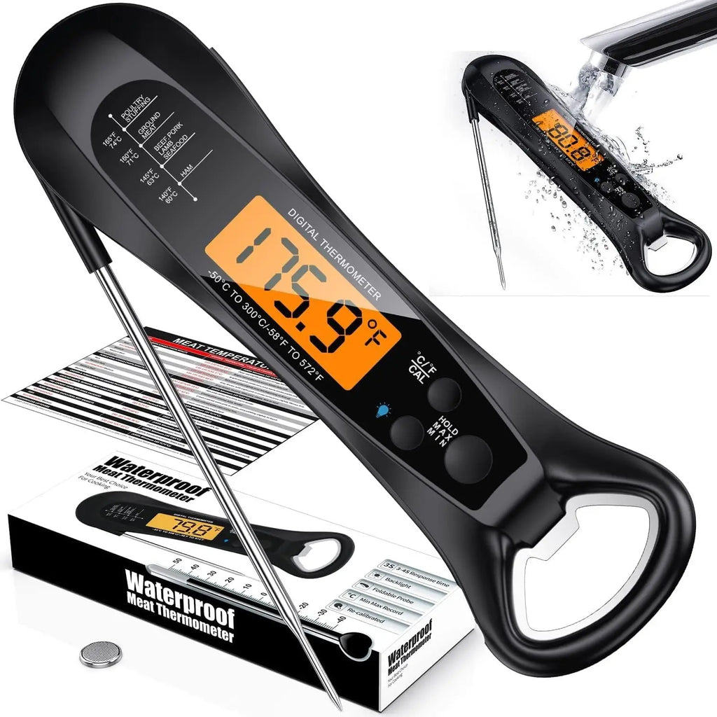 Instant Read Meat Thermometer – Digital, Backlit & Magnetic Kitchen Thermometer Babs