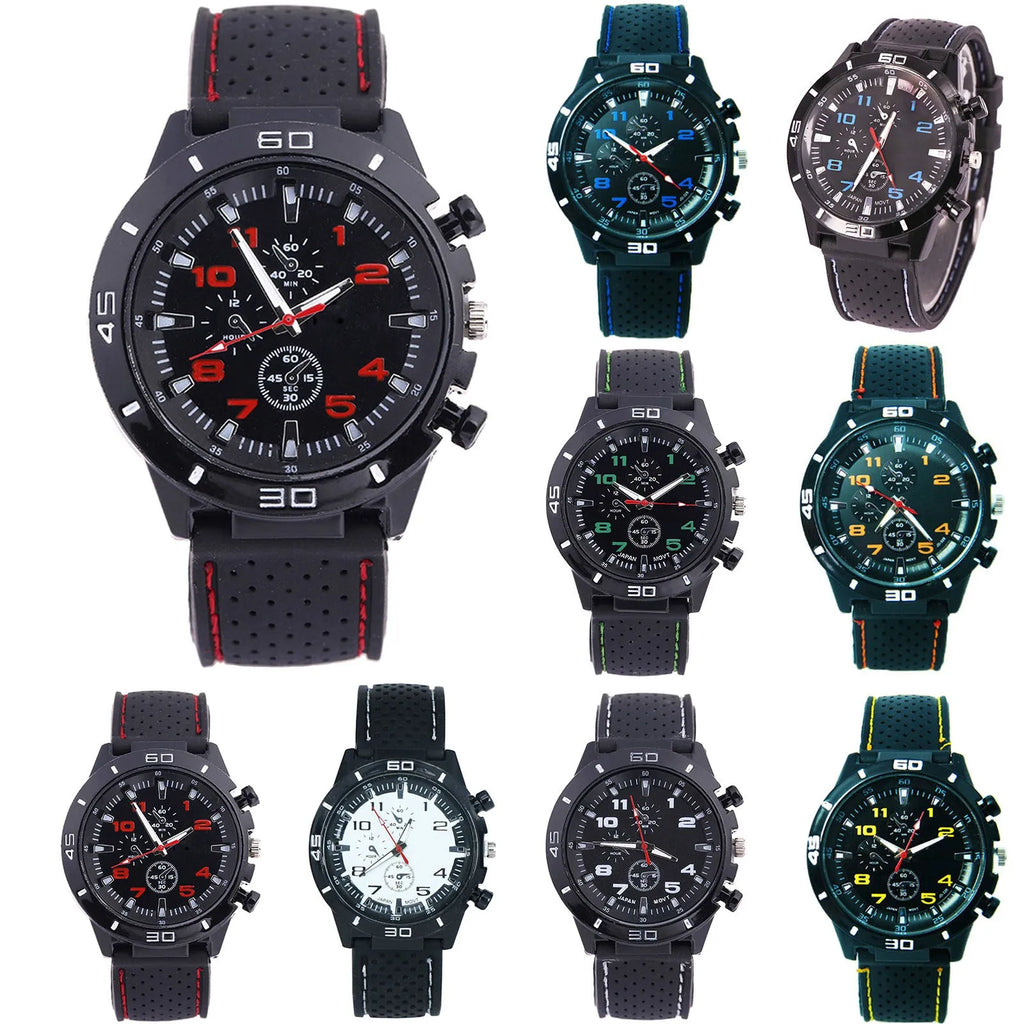 ISHOWTIENDA Men's Quartz Sport Watch – Chronograph Silicone Quartz Sport Watch Babs