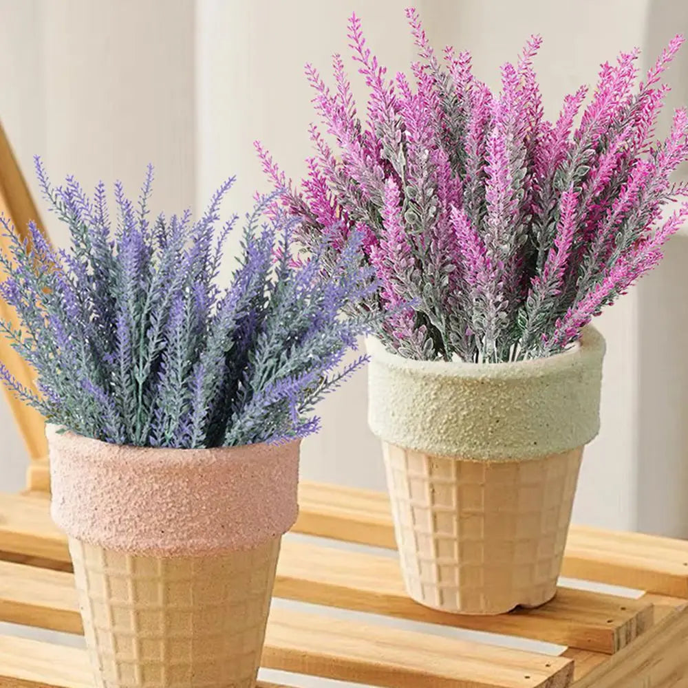 Artificial Lavender Bouquet 5/10pcs – UV Protection Decor Artificial Flower Bouquet Babs