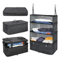 3-in-1 Hanging Travel Garment Organizer Bag – Large Capacity Travel Garment Organizer Babs Black