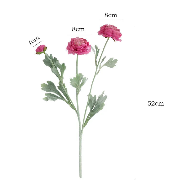 3-Head Artificial Silk Peony Bouquet – Wedding & Home Decor Artificial Flower Bouquet Babs