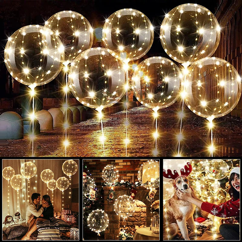 10Pcs LED Light-Up Bobo Balloons for Party & Wedding Decor LED Party Balloons Babs