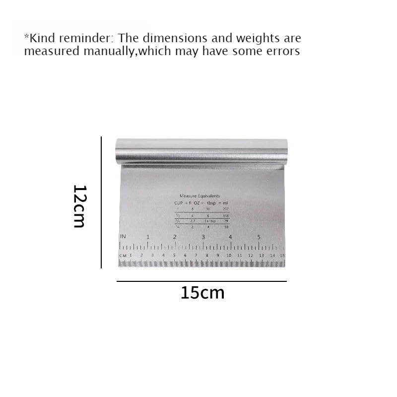 Stainless Steel Cake Scraper & Buttercream Edge Smoother Cake Decorating Tool Babs Dough divider-15cm