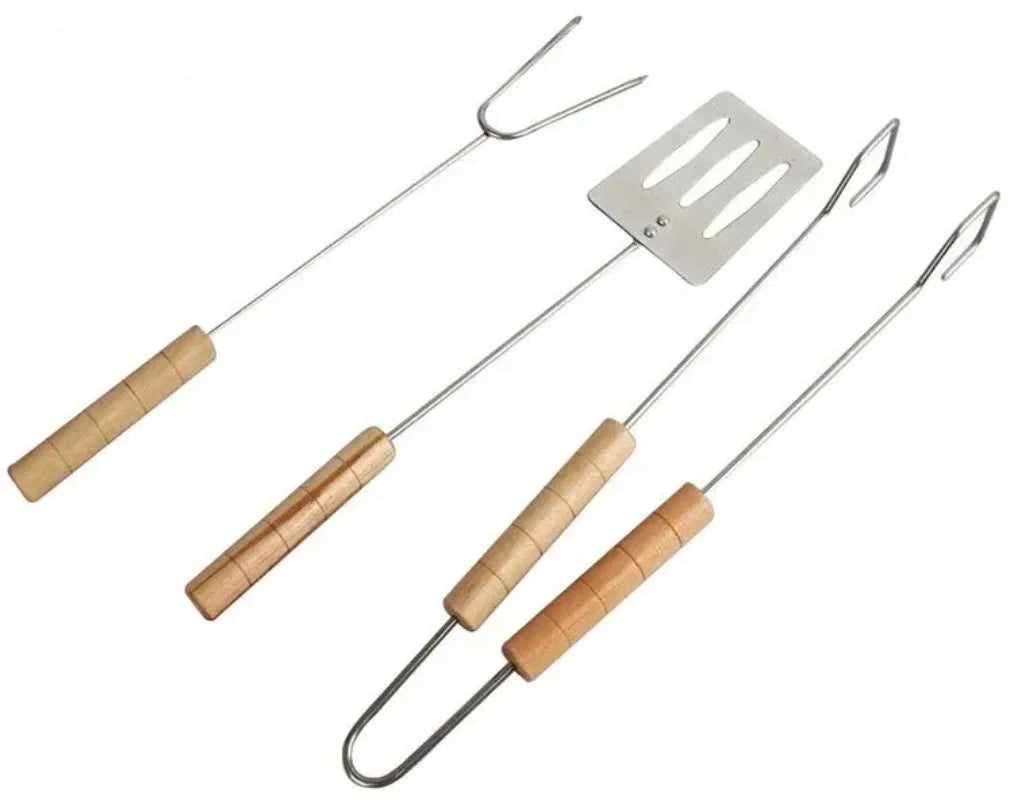 3-Piece Stainless Steel BBQ Tool Set – Tongs, Fork & Shovel BBQ Tool Set Babs 3pcs