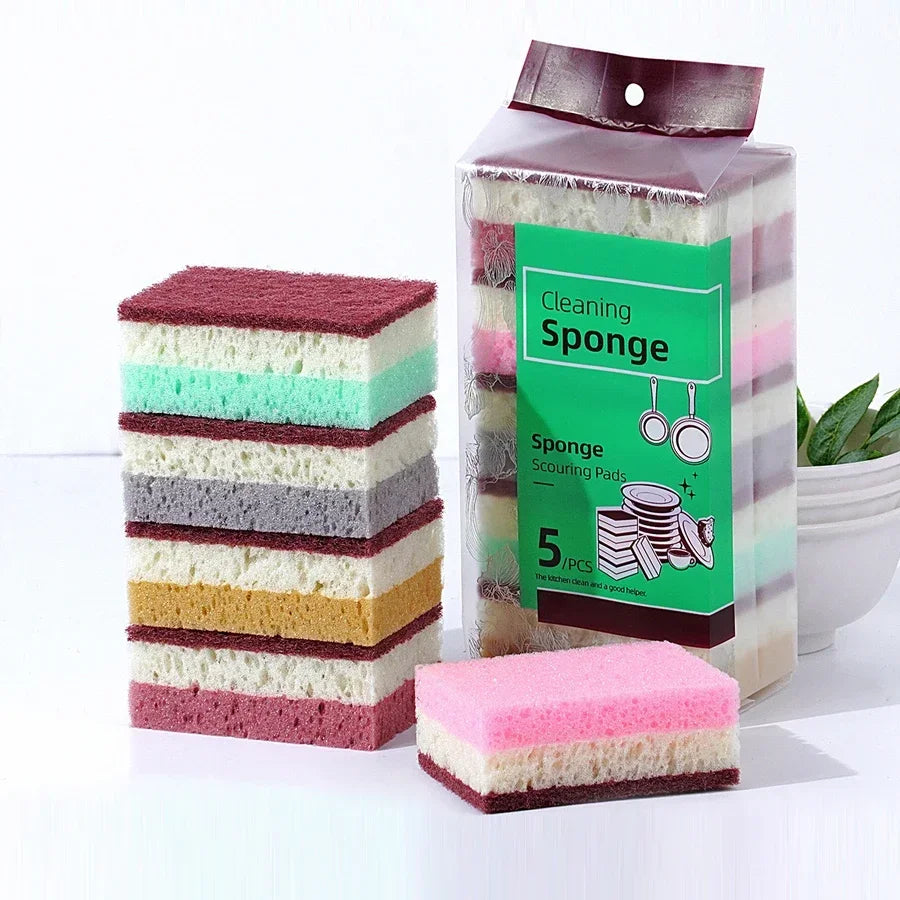 High Density Sponge Cleaning Cloth – Kitchen Dishwashing Scrubber Kitchen Sponge Scrubber Babs