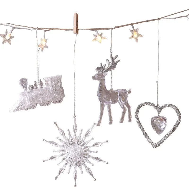 Crystal Acrylic Snowflake Christmas Tree Pendant Ornaments Christmas Tree Ornament Babs